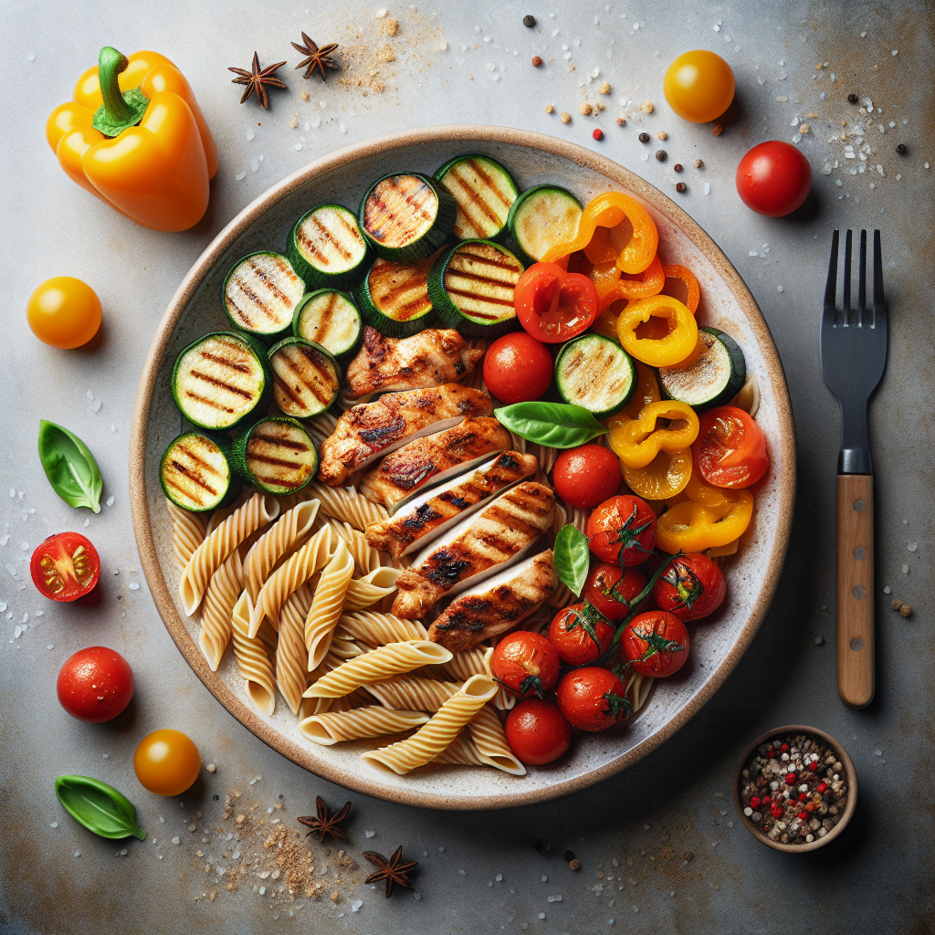 Integralna tjestenina s povrćem i piletinom