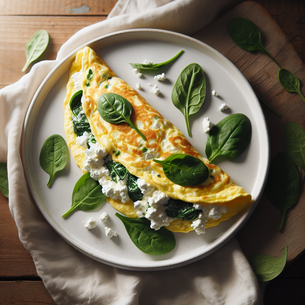 Omlet sa spanaćem i svježim sirom