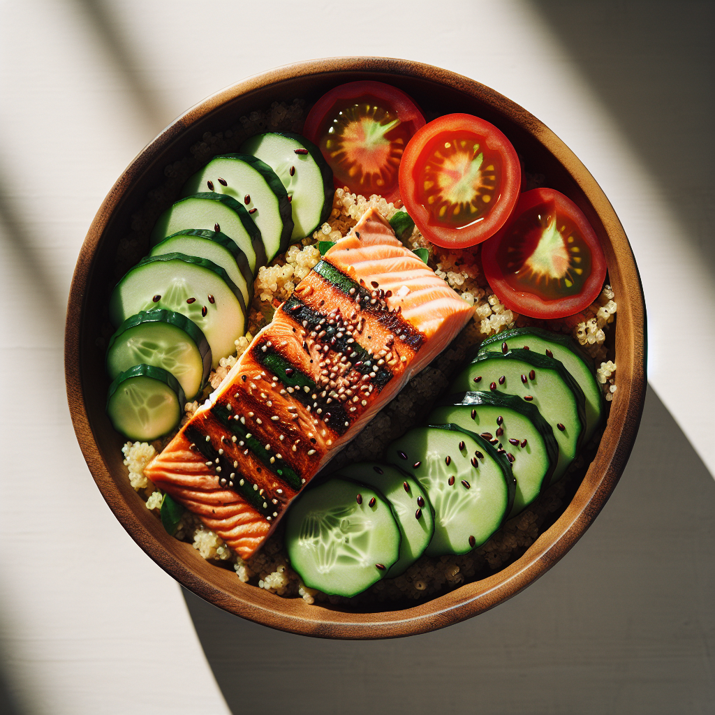 Quinoa bowl sa lososom