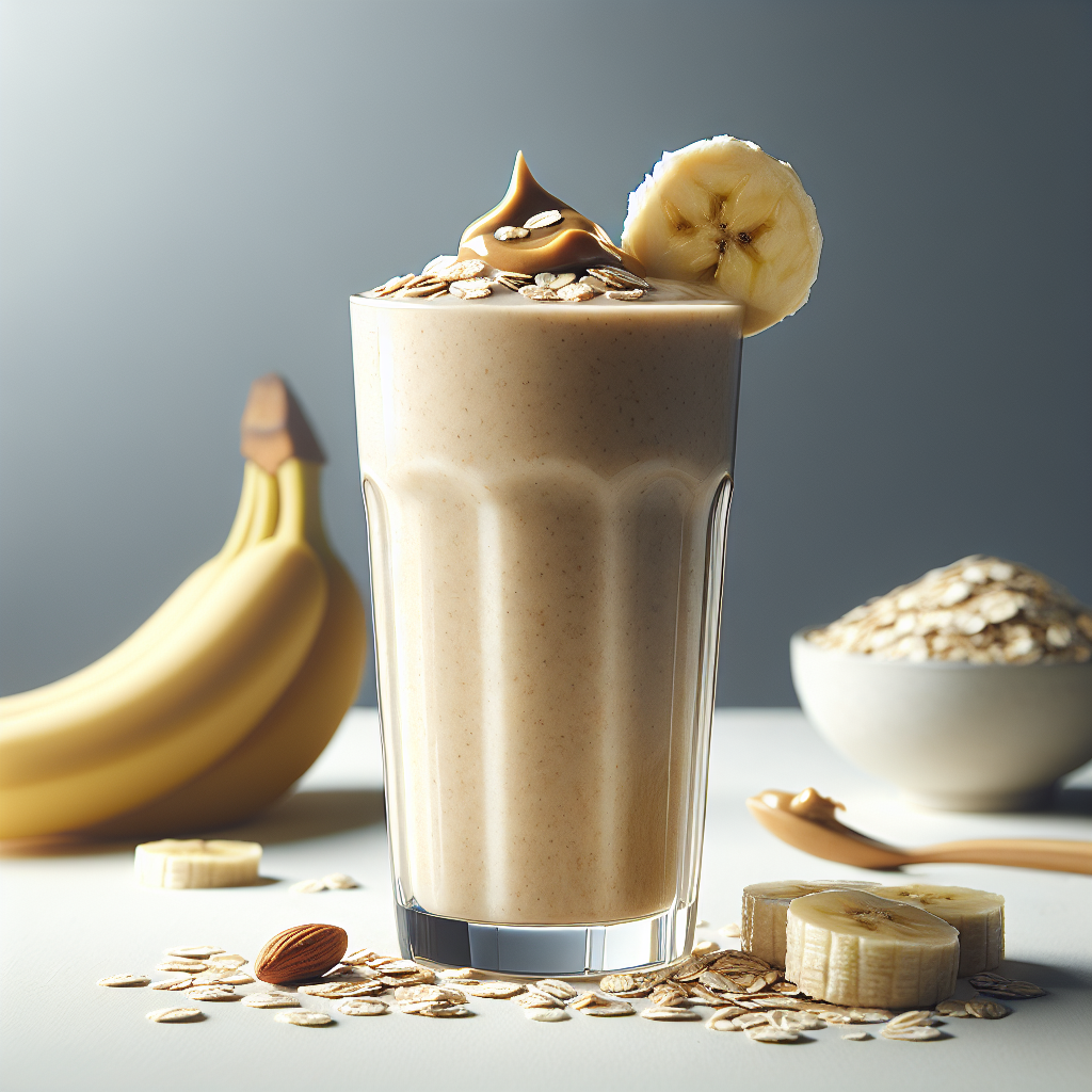 Smoothie od banane, zobi i kikiriki putera