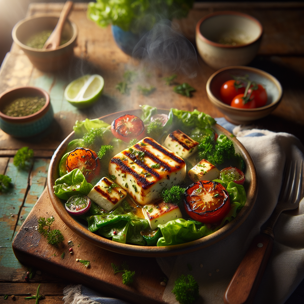 Grilovani halloumi sa salatom