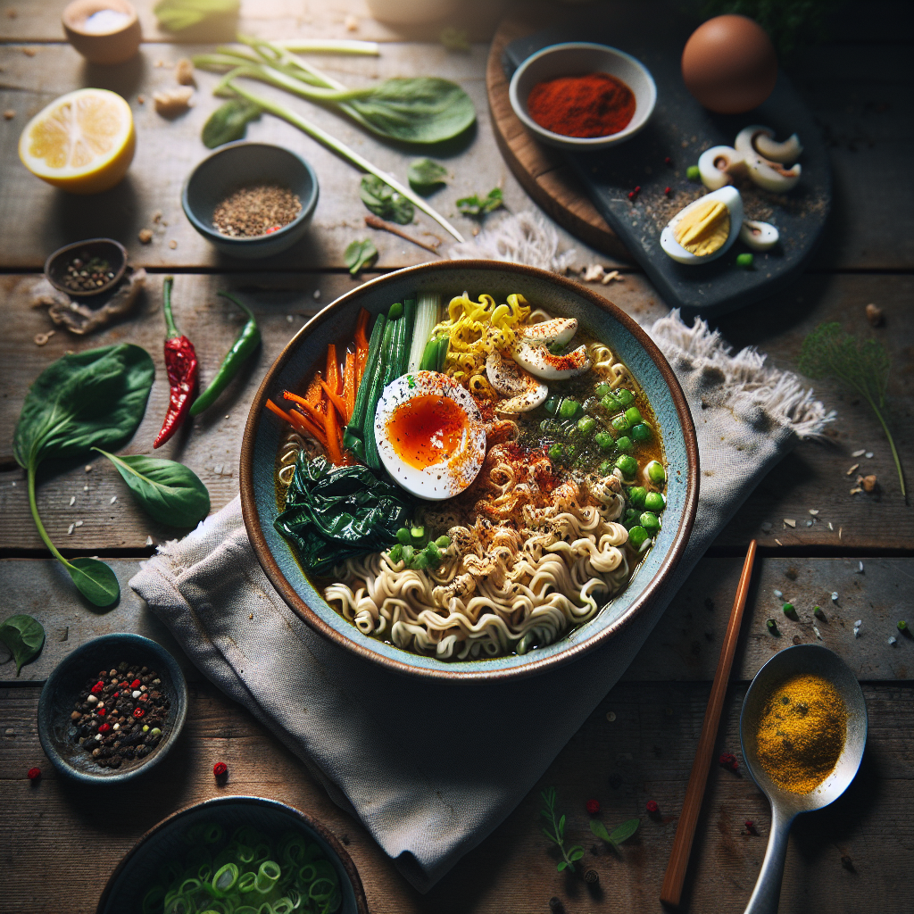 Instant ramen sa jajetom i povrćem