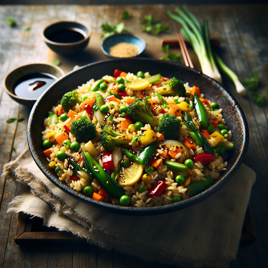 Kineska pirjana rižota sa povrćem