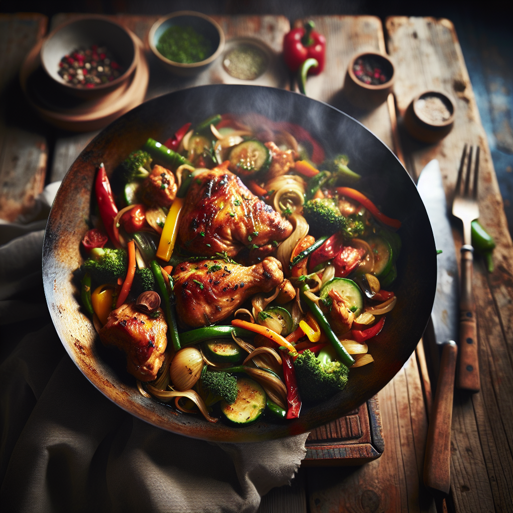 Piletina sa povrćem iz woka