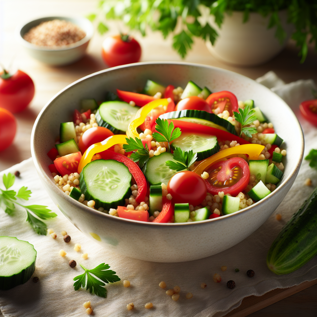 Salata od prosa sa svježim povrćem