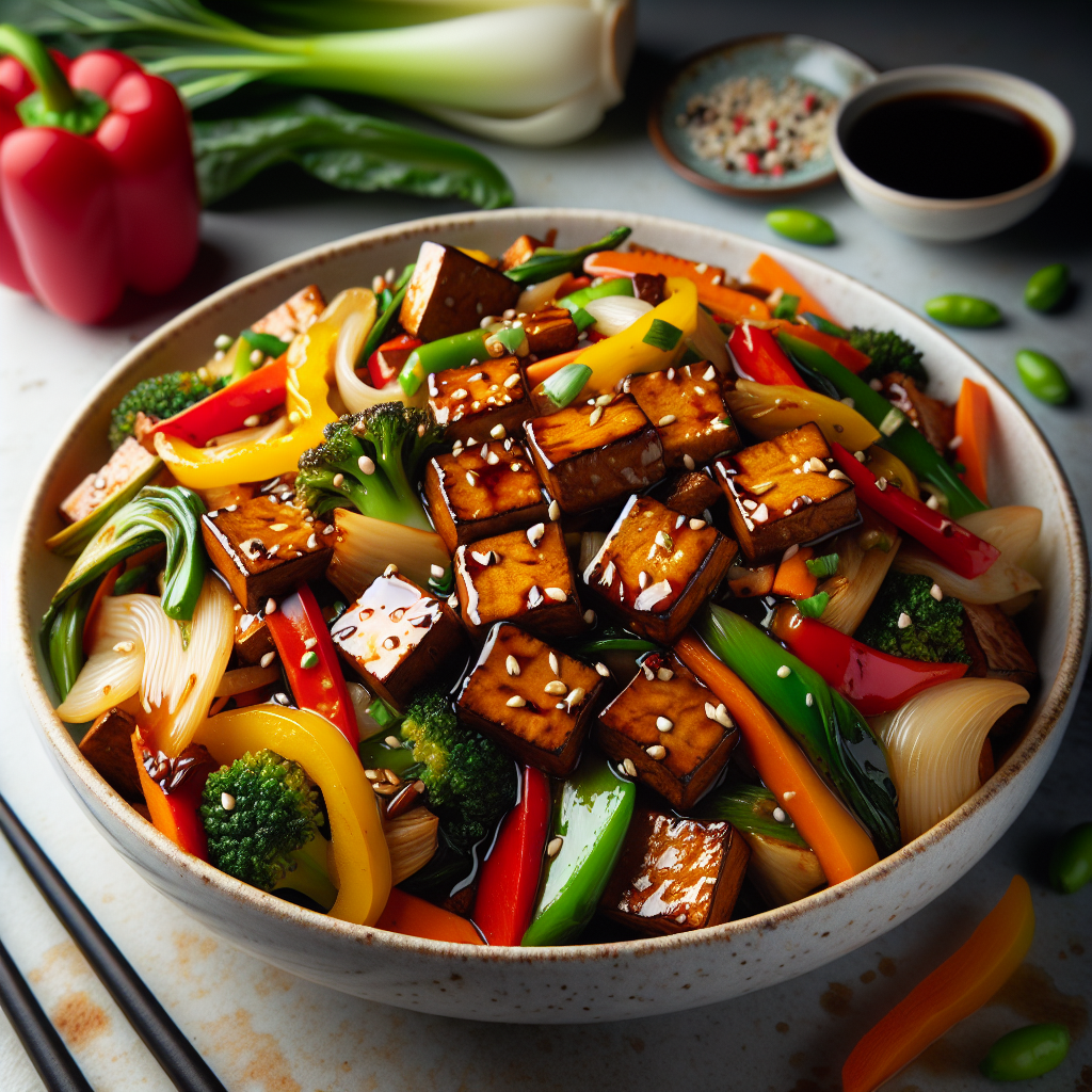 Tempeh stir-fry sa đumbirom