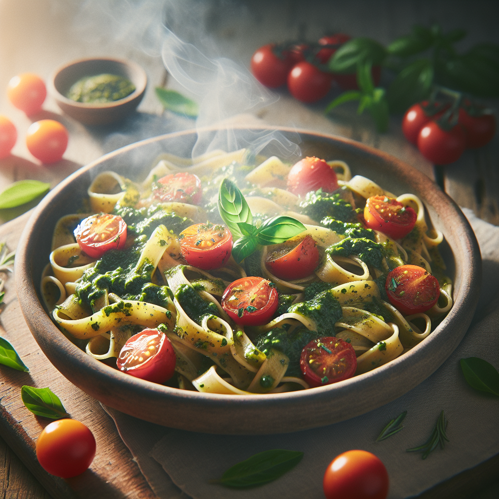 Tjestenina sa pestom i cherry paradajzom