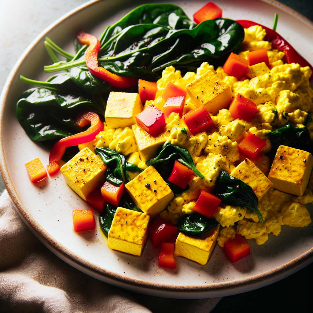 Tofu scramble sa kurkumom i povrćem