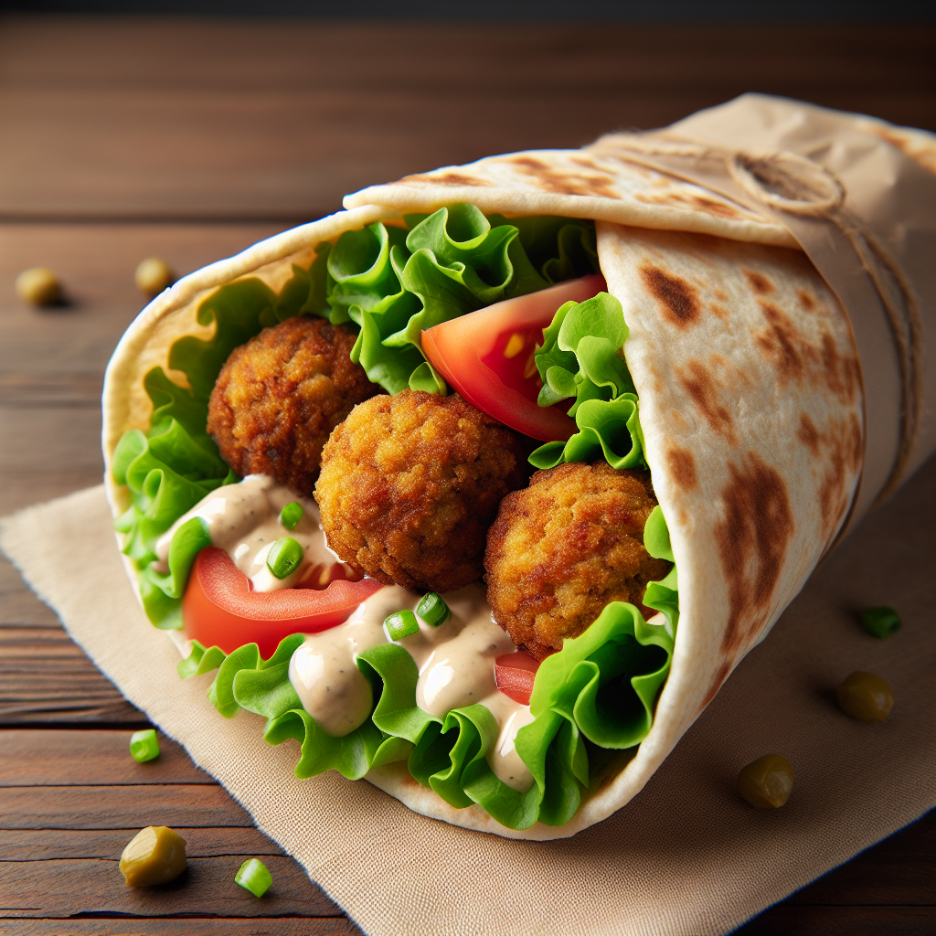 Veganski wrap sa falafelom i tahini sosom