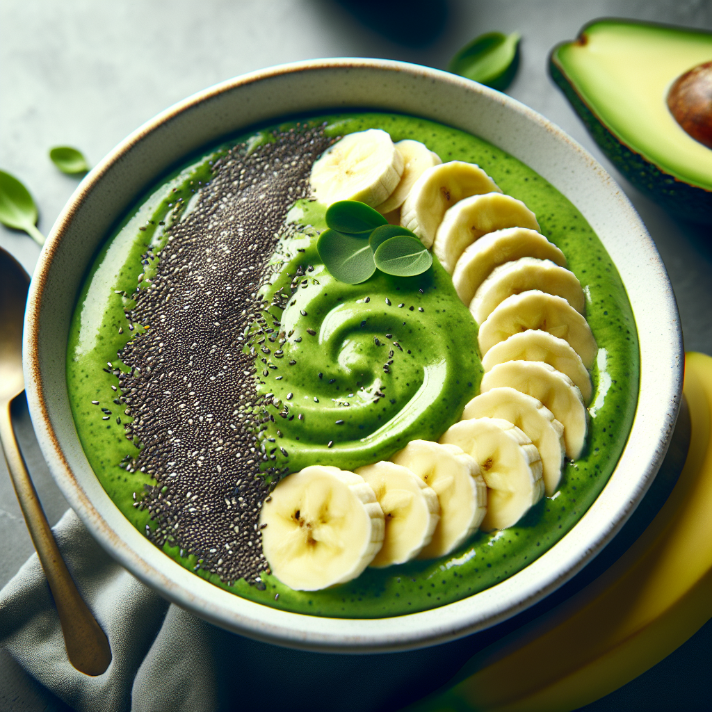 Zeleni proteinski smoothie bowl sa avokadom